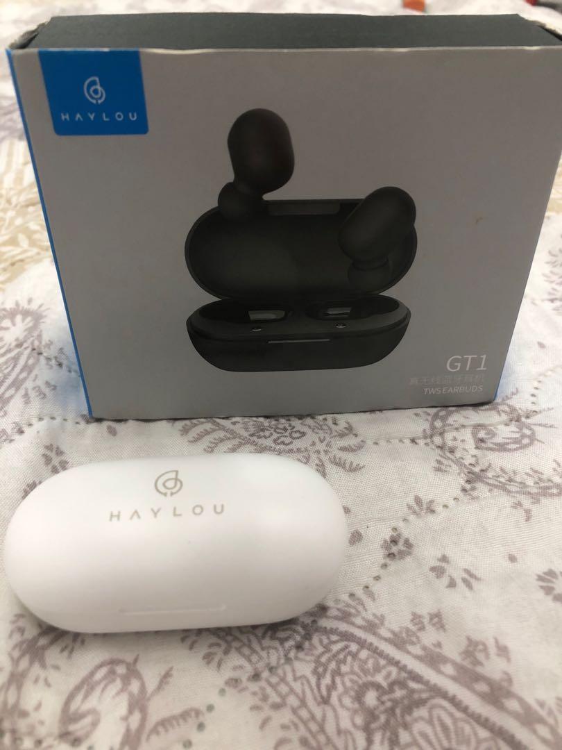 Haylou GT1 white wireless earphones WITH FREE CASE
