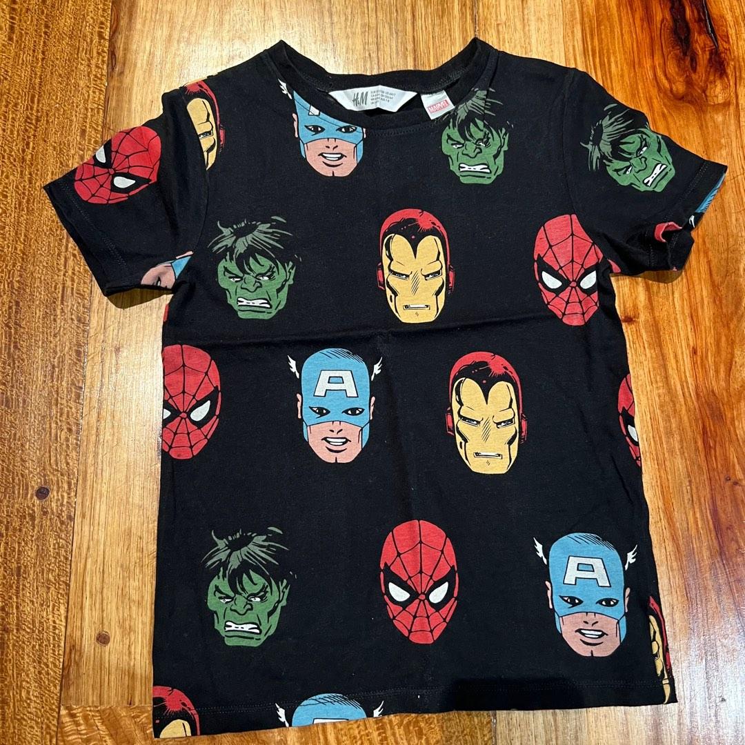 H m marvel shirt Babies Kids Babies Kids Fashion on Carousell