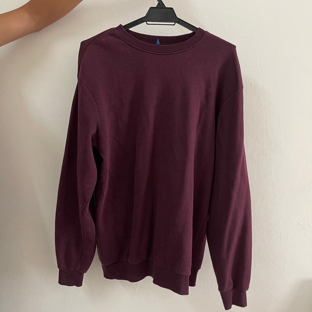 H&m hot sale maroon sweatshirt