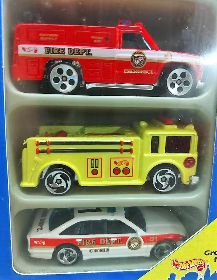 1997 Hot Wheels FIRE FIGHTING Gift Pack Series (Category: Vehicle & Diecast Models) located in Quezon City. Submitted by charliebrown_olx (Listing ID 1179712803, Image 3). Description: 5-Pack •Flame Stopper, •Ambulance •Rescue Ranger •FireEater •Ford Crown Victoria Classification: New, Factory Sealed Condition: Mint on Non-Mint Card TERMS & CONDITIONS: 1. C.O.D. Can meet buyers at - Del Monte Ave, Q.C. - Mla Memorial Park Sucat - Sundays 10am-11a