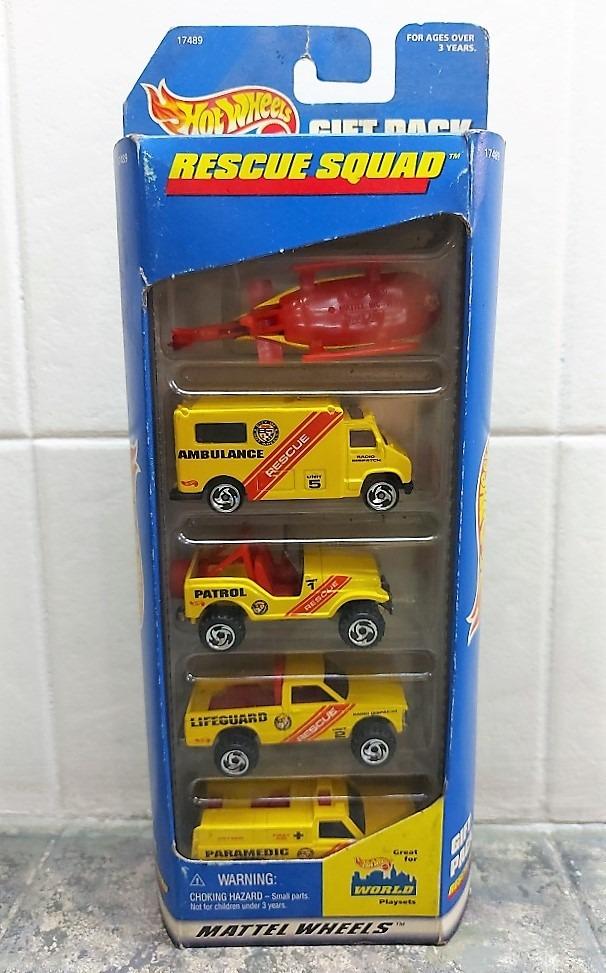 1997 Hot Wheels RESCUE SQUAD Gift Pack Series (Category: Vehicle & Diecast Models) located in Quezon City. Submitted by charliebrown_olx (Listing ID 1179714087, Image 1). Description: 5-Pack PROPPER CHOPPER (HELICOPTER), PATHFINDER, TRAILBUSTER, RESCUE RANGER & AMBULANCE Classification: New, Factory Sealed Condition: Mint on Non-Mint Card TERMS & CONDITIONS: 1. C.O.D. Can meet buyers at - Del Monte Ave, Q.C. - Mla Memorial Park Sucat - Sundays 10
