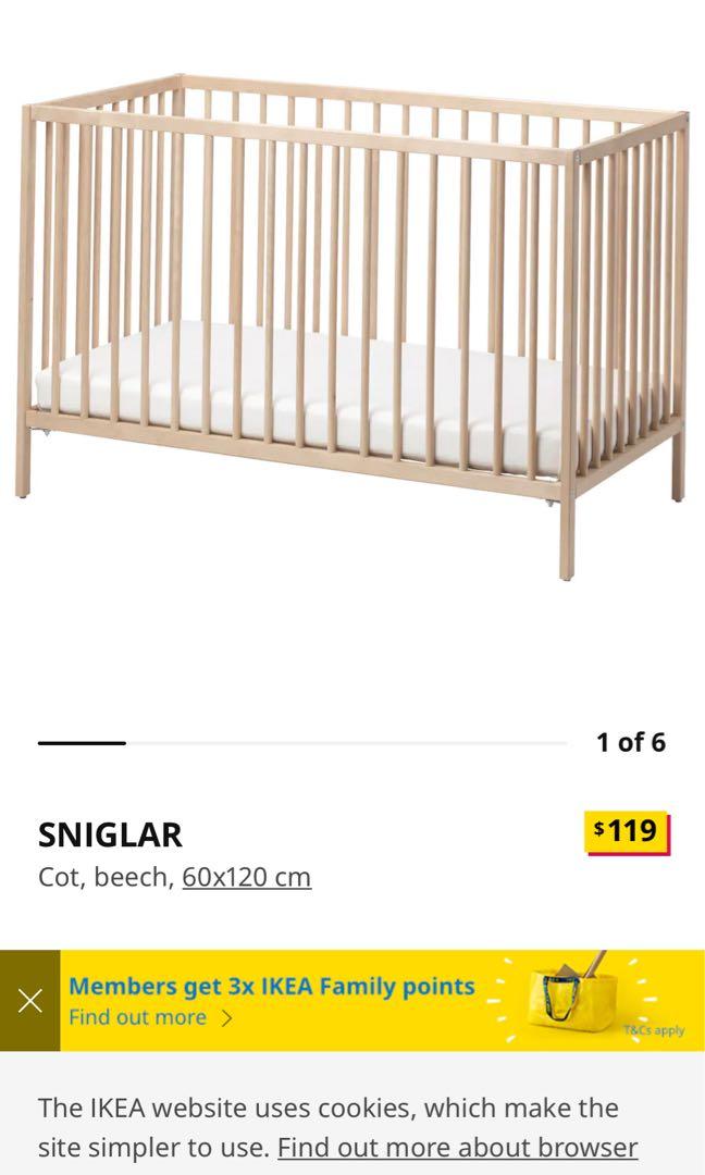 Ikea baby cot, Babies & Kids, Baby Nursery & Kids Furniture, Cots ...