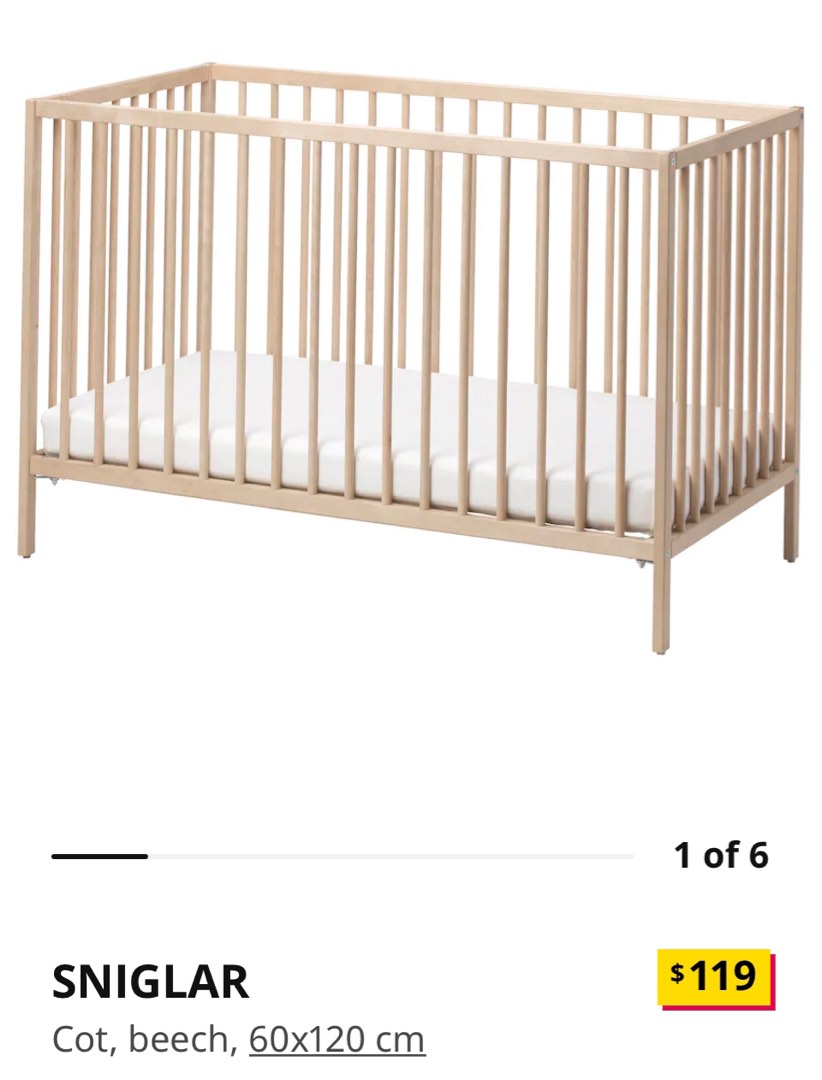 IKEA Baby Cot Crib Blessing, Babies & Kids, Baby Nursery & Kids