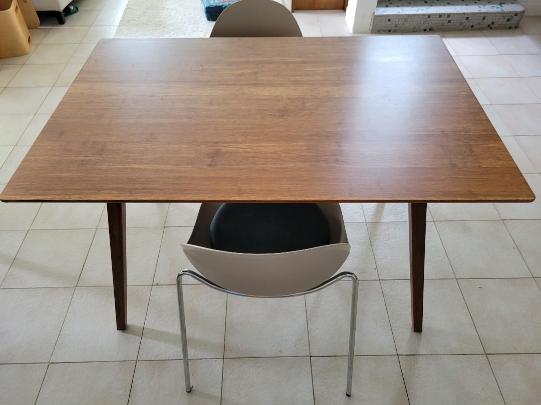 Ikea Fanom dining table bamboo 120x80 cm Furniture Home Living