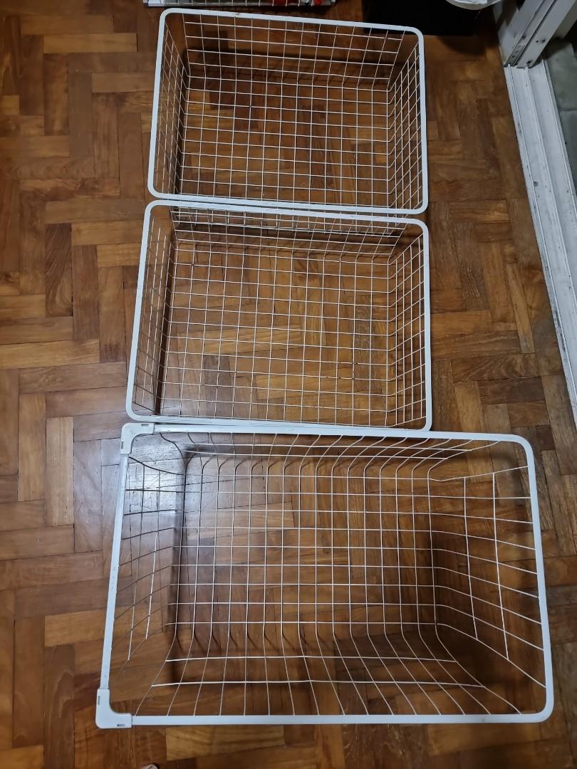 Ikea metal baskets, Furniture & Home Living, Home Improvement