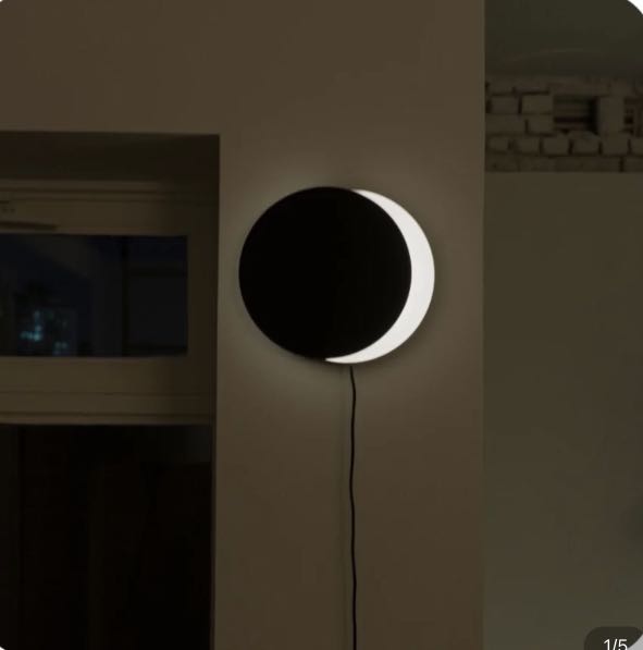 Ins Wall hanging Moon light, Furniture & Home Living, Lighting & Fans