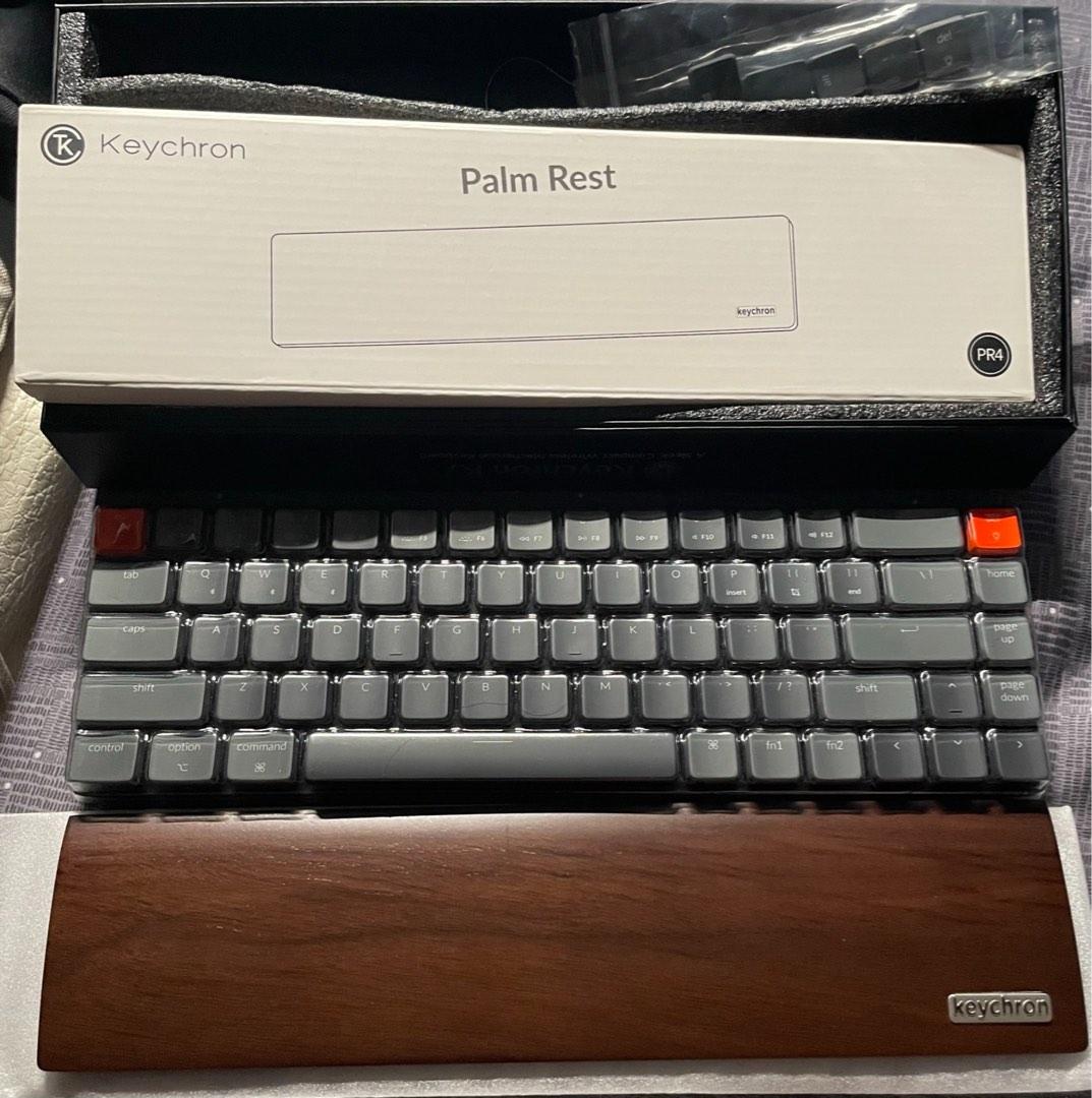 Keychron K7 RGB 茶軸超薄無線機械鍵盤+ K7專用桃木Palm Rest, 電腦