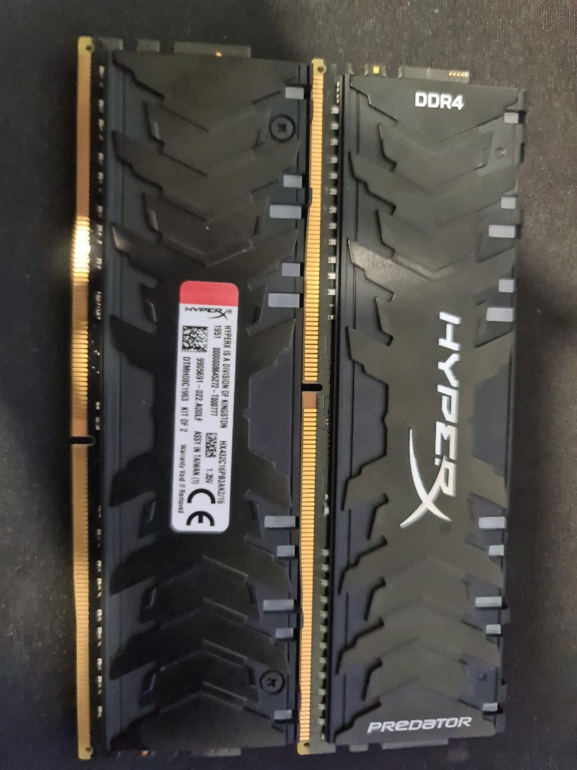 Kingston hyperx predator ddr4 rgb ram 16gb (8gb x 2) 3200mhz