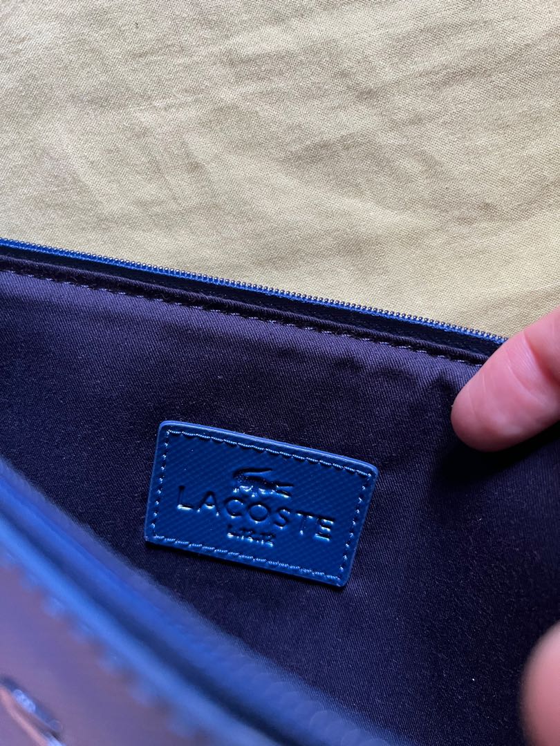 Lacoste envelope clutch, Luxury, Bags & Wallets on Carousell