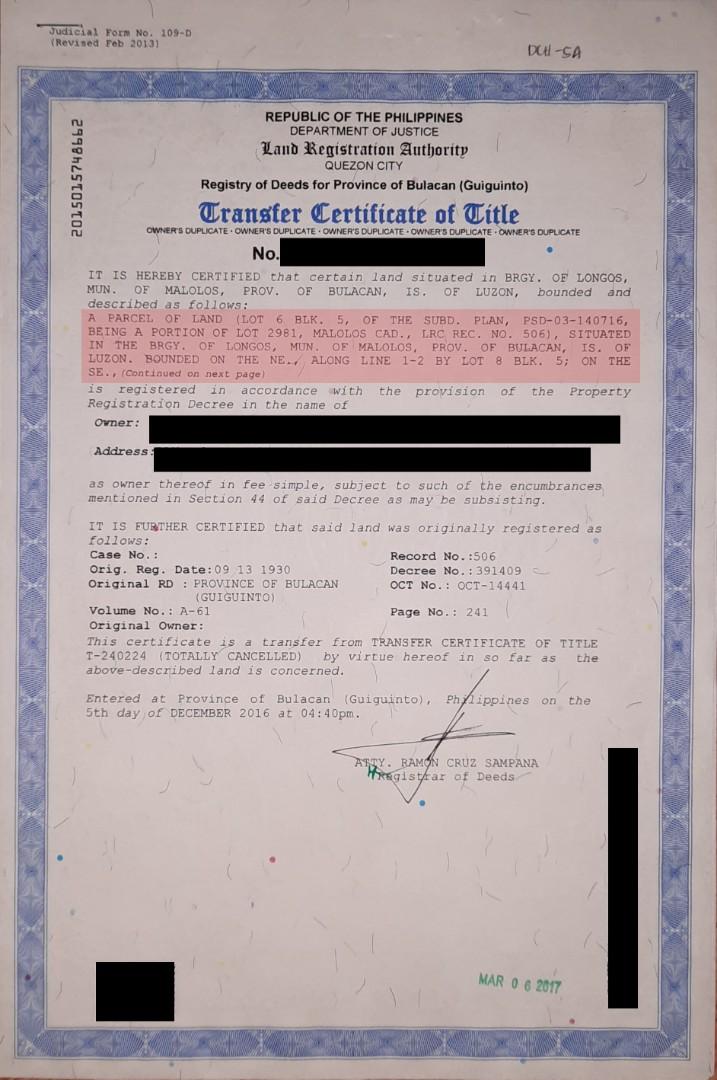 LOT FOR SALE DREAMCREST HOMES SUBDIVISION, MALOLOS, BULACAN, Property, Rentals, Lot on Carousell