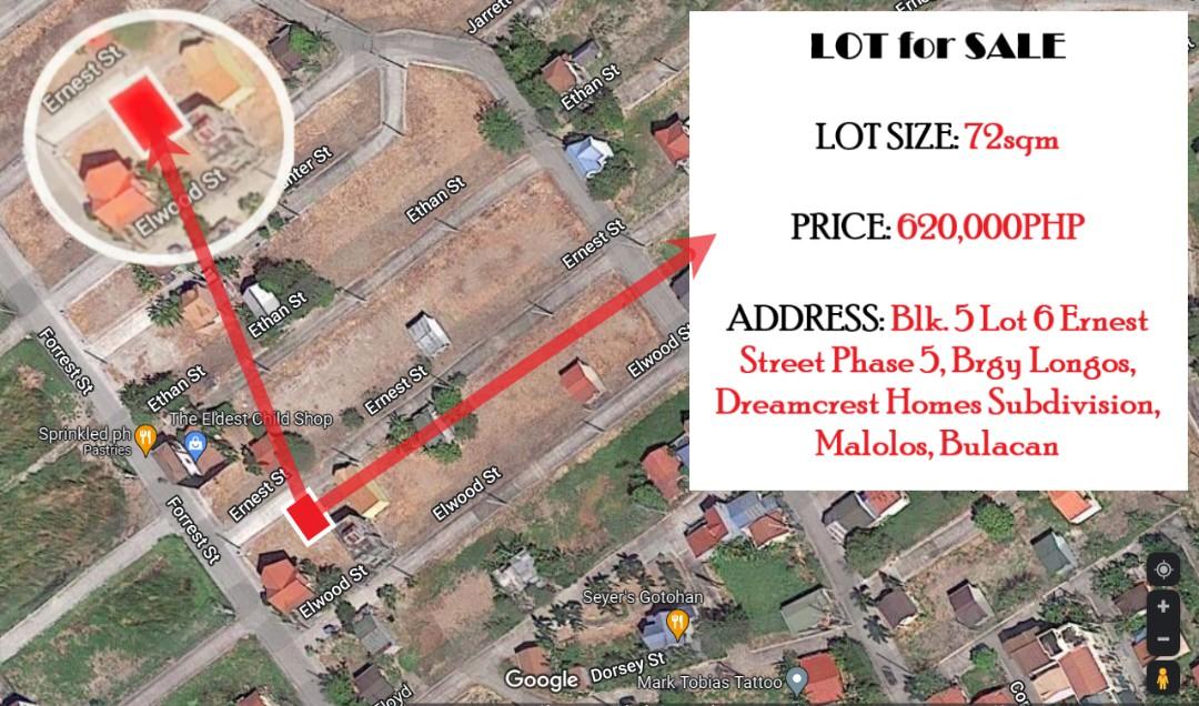 LOT FOR SALE DREAMCREST HOMES SUBDIVISION, MALOLOS, BULACAN, Property