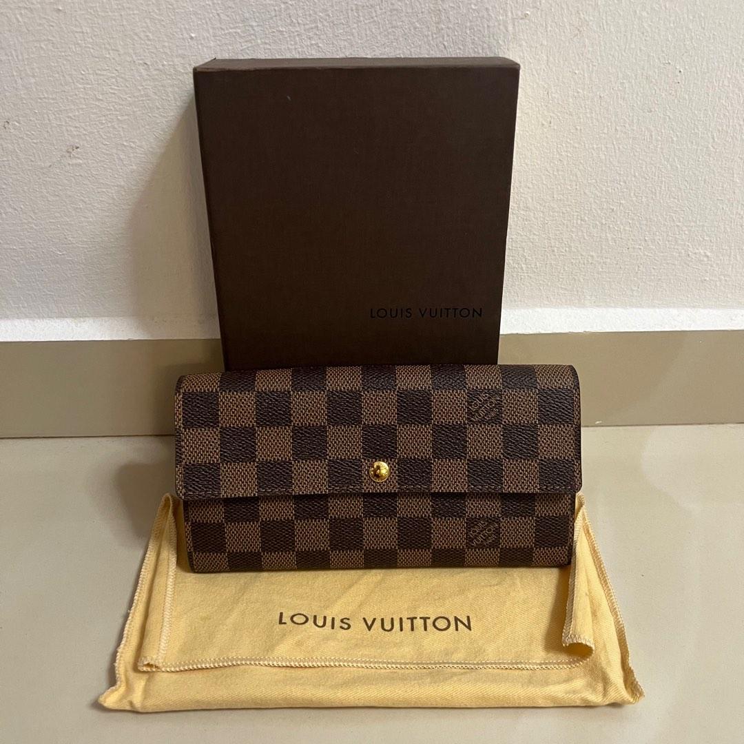 LV Damier Azur Sarah Wallet, Luxury, Bags & Wallets on Carousell