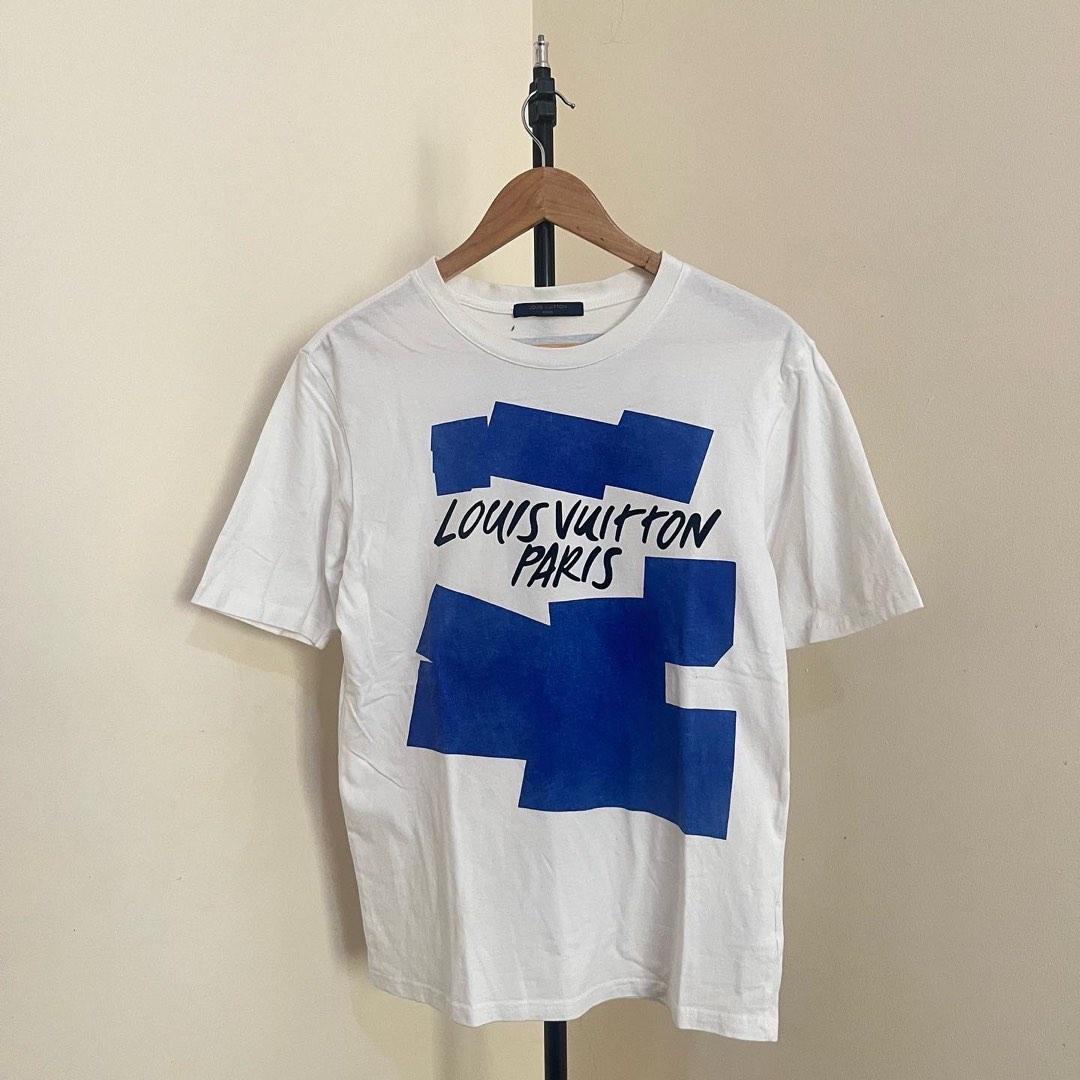 Louis Vuitton Men's Brown Cotton Chapman Giraffe T-Shirt size S