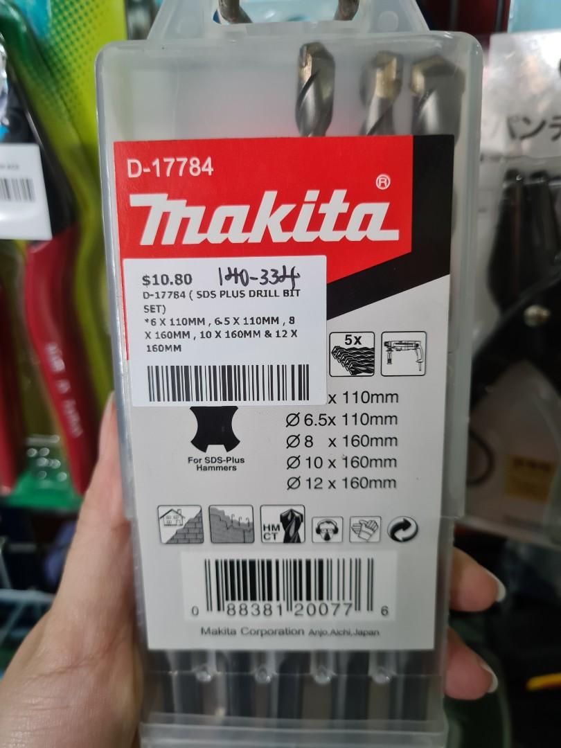 Makita SDS Plus Drill Bit Set, Furniture & Home Living, Home ...