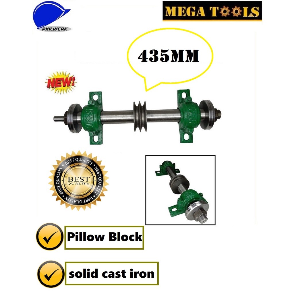 Mega Shafting with Pillow Block 3 Pulley 415mm (SPB3PLY), Commercial