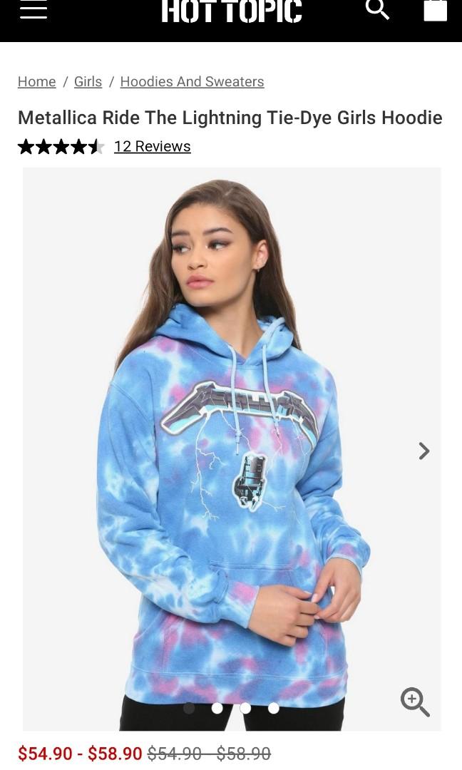 Metallica Ride the Lightning Tie Dye Hoodie