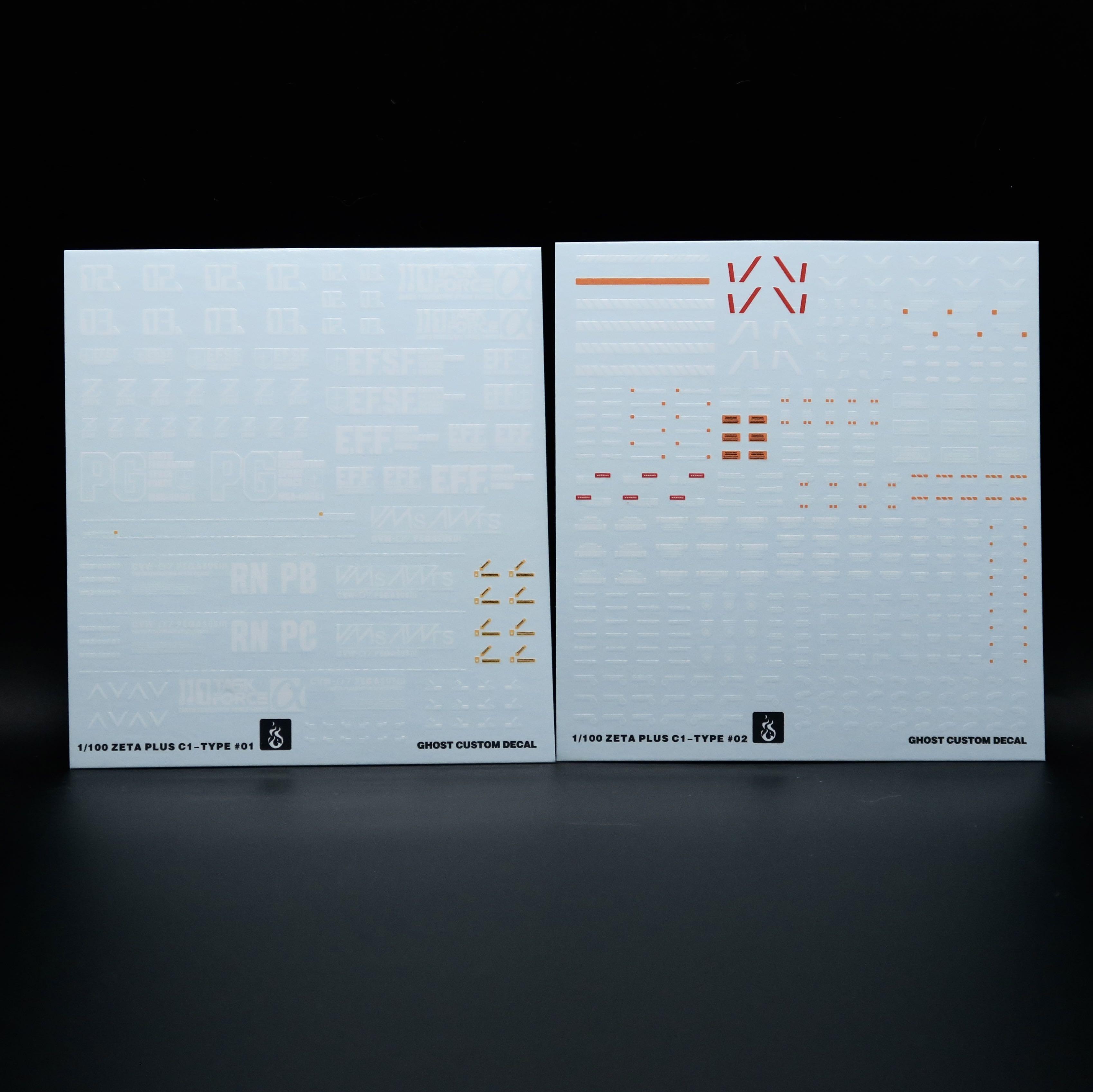 MG Zeta plus C1 A1 Gundam neon decal Z+ Zplus C1型 A1型 螢光高達水貼, 興趣及遊戲, 玩具 ...