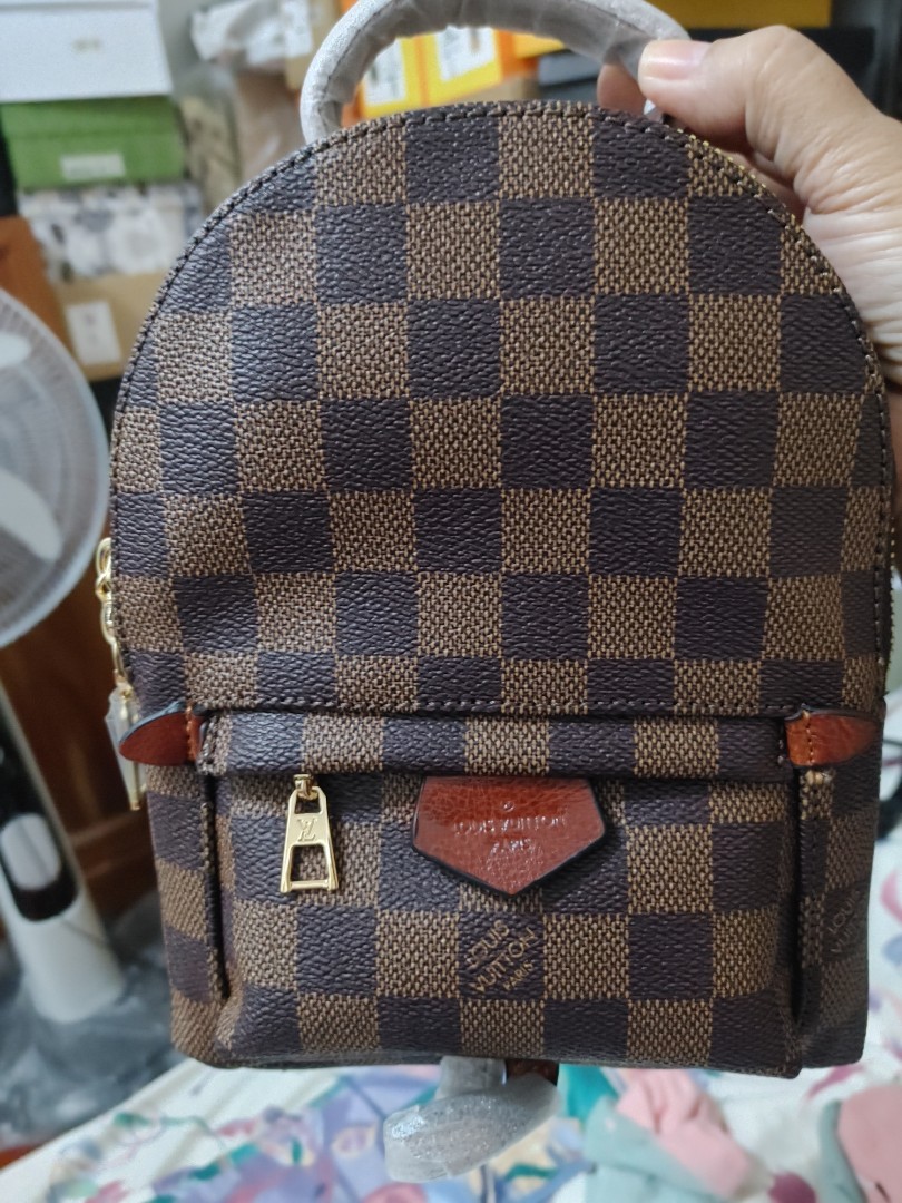 Mini Palm Spring damier brown, Women's Fashion, Bags & Wallets, Backpacks  on Carousell