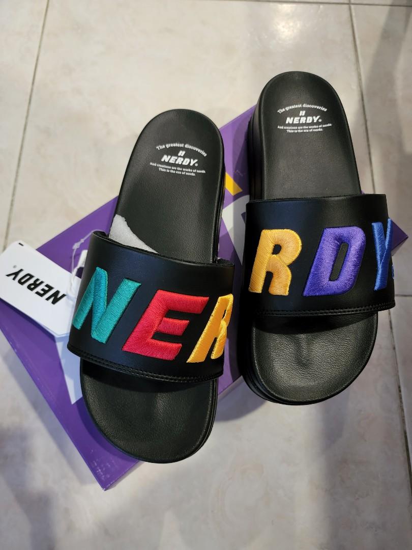 REDUCED]Nerdy slides, Women's Fashion, Footwear, Flipflops and Slides on  Carousell