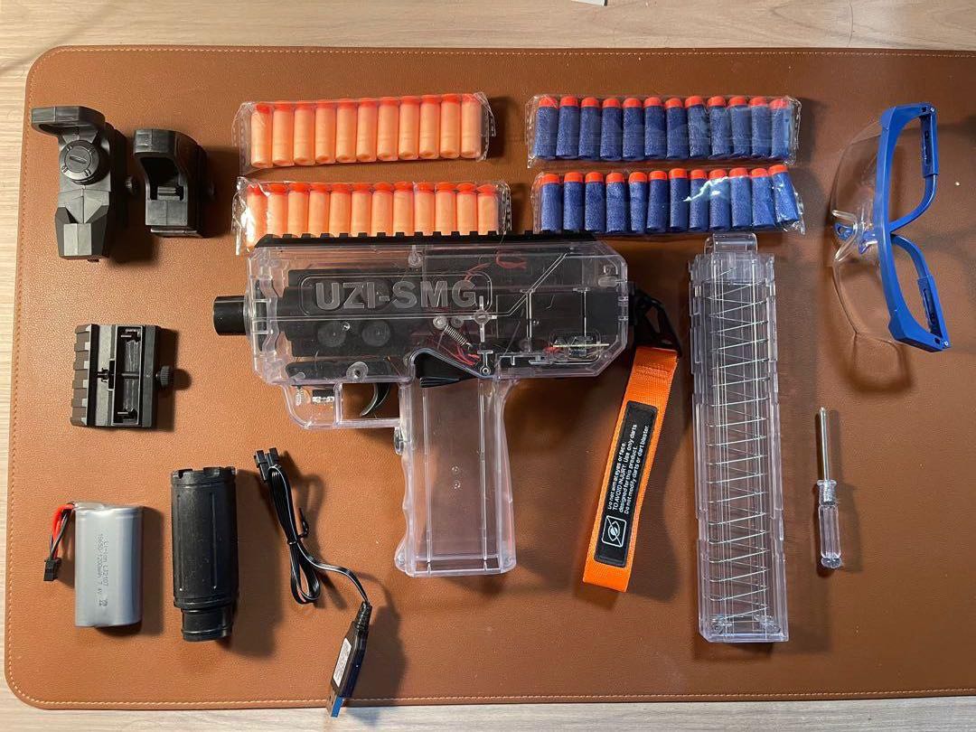 Nerf uzi foam dart blaster, Hobbies & Toys, Toys & Games on Carousell