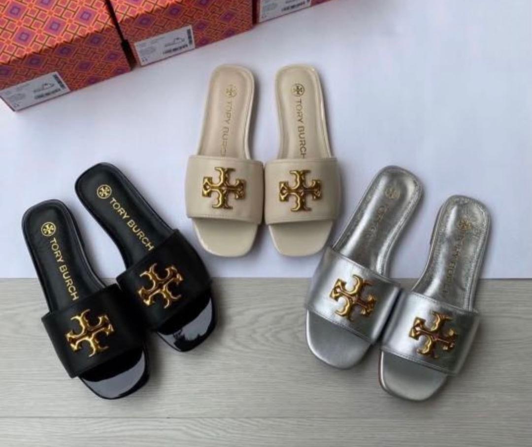 New Tory Burch Original Eleanor Slide Sandals Shoe For Women Come With  Complete Set Suitable for Gift , Women's Fashion, Footwear, Sandals on  Carousell