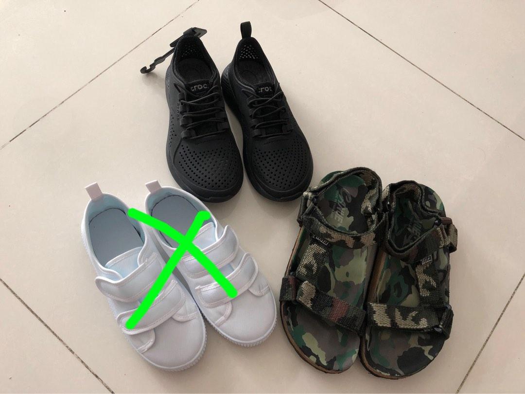 New white School shoes crocs shoes sandals