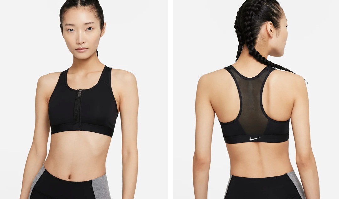 Nike front strap mesh sports bra size L, Women's Fashion, Activewear on  Carousell