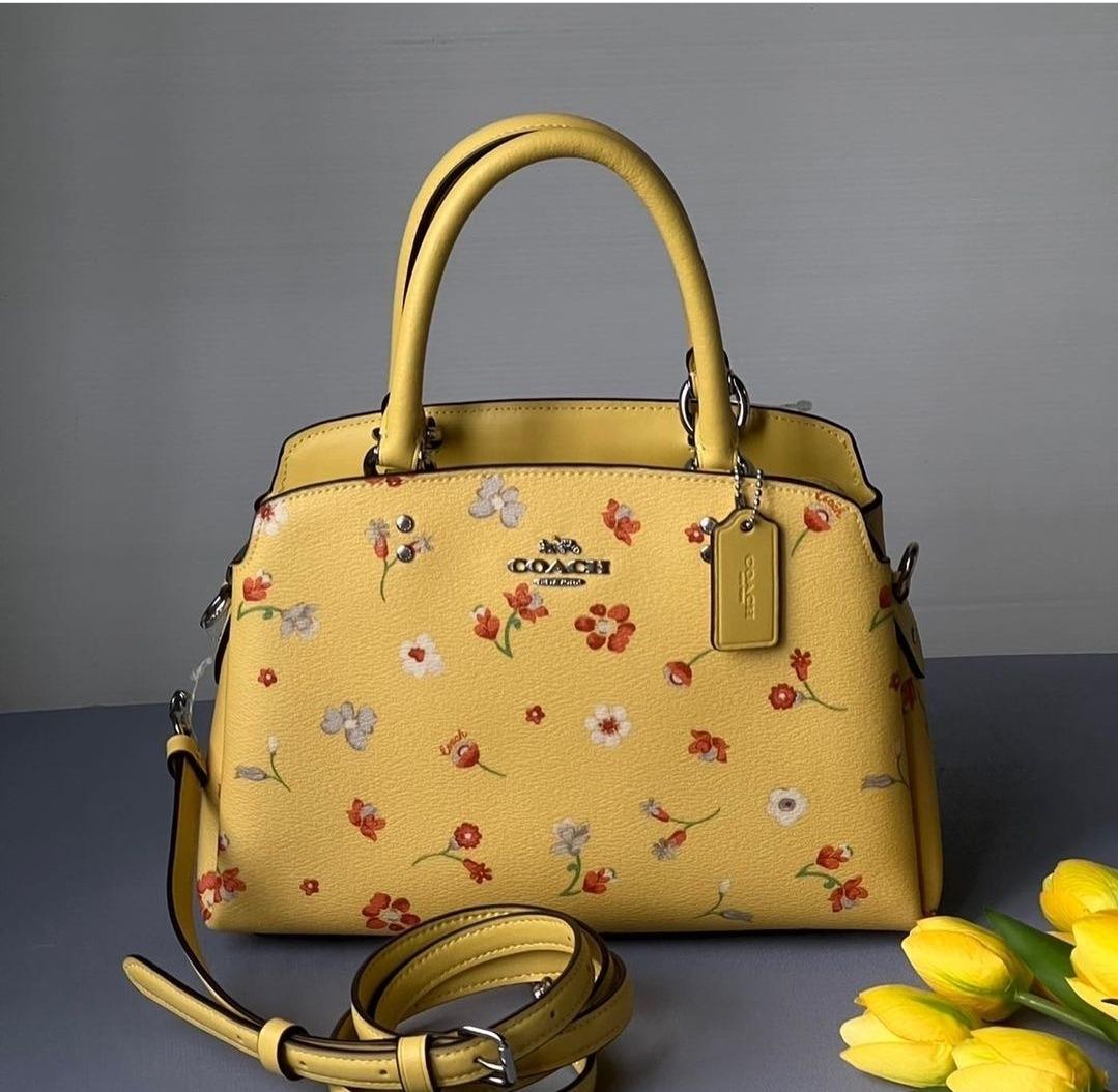Coach yellow on sale flower purse