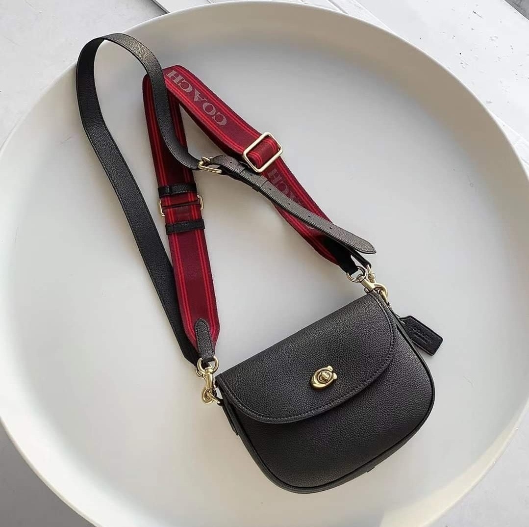Original Coach Willow Saddle Bag CA094 Black, Women's Fashion, Bags