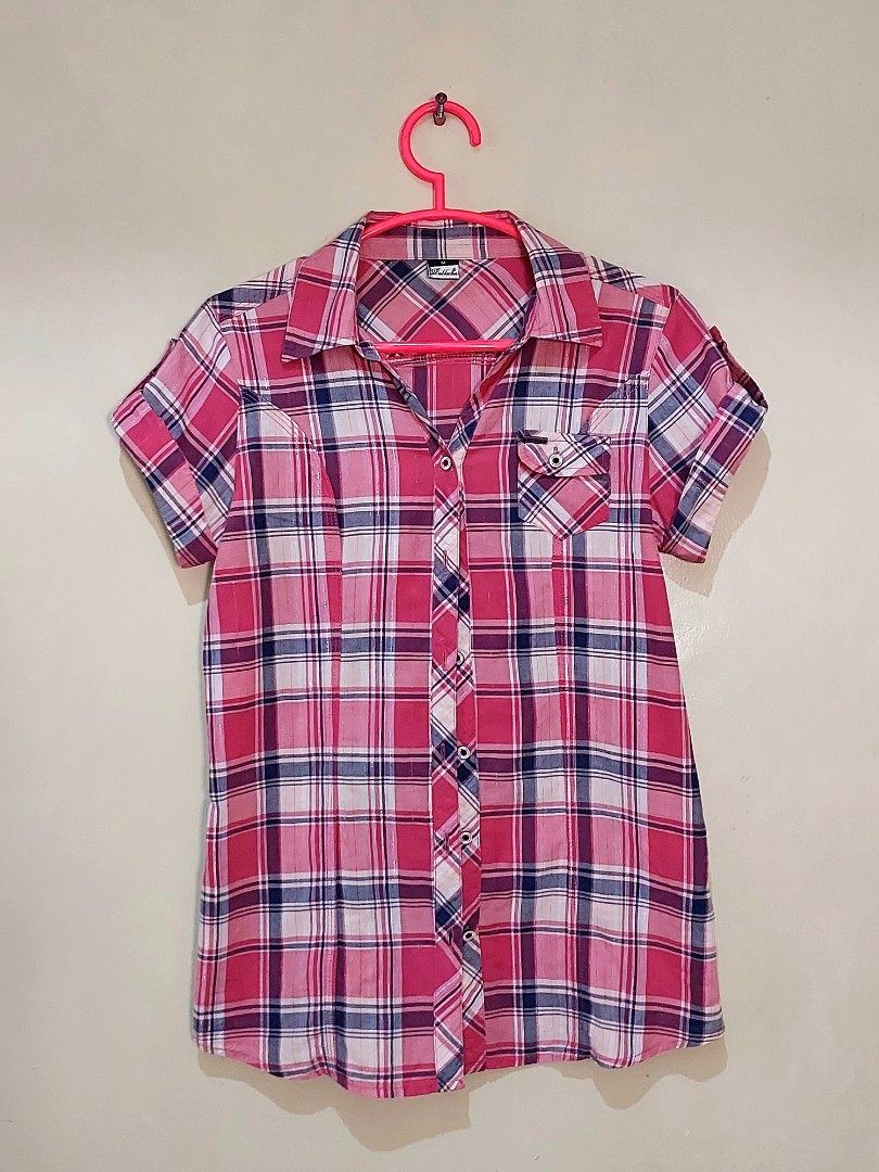 Original Paddock's Red Checkered Polo for Women, Women's Fashion, Tops ...
