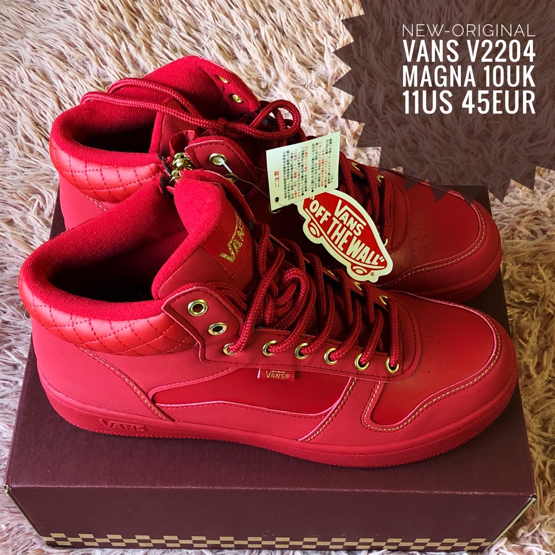 Original VANS Japan V2204 MAGNA Red Gold 11US 45EUR Men s Fashion