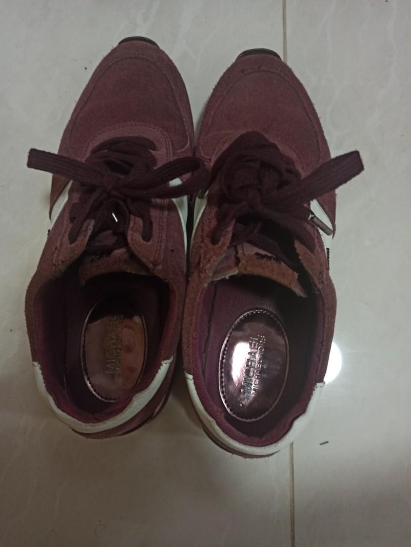 Michael kors sales red velvet shoes