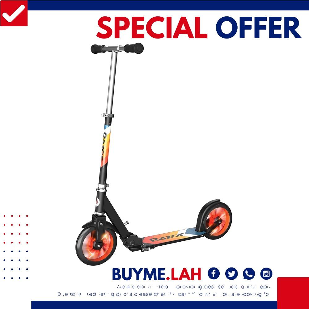 Razor A5 Lux LightUp Kick Scooter Lighted Large Wheels, Folding