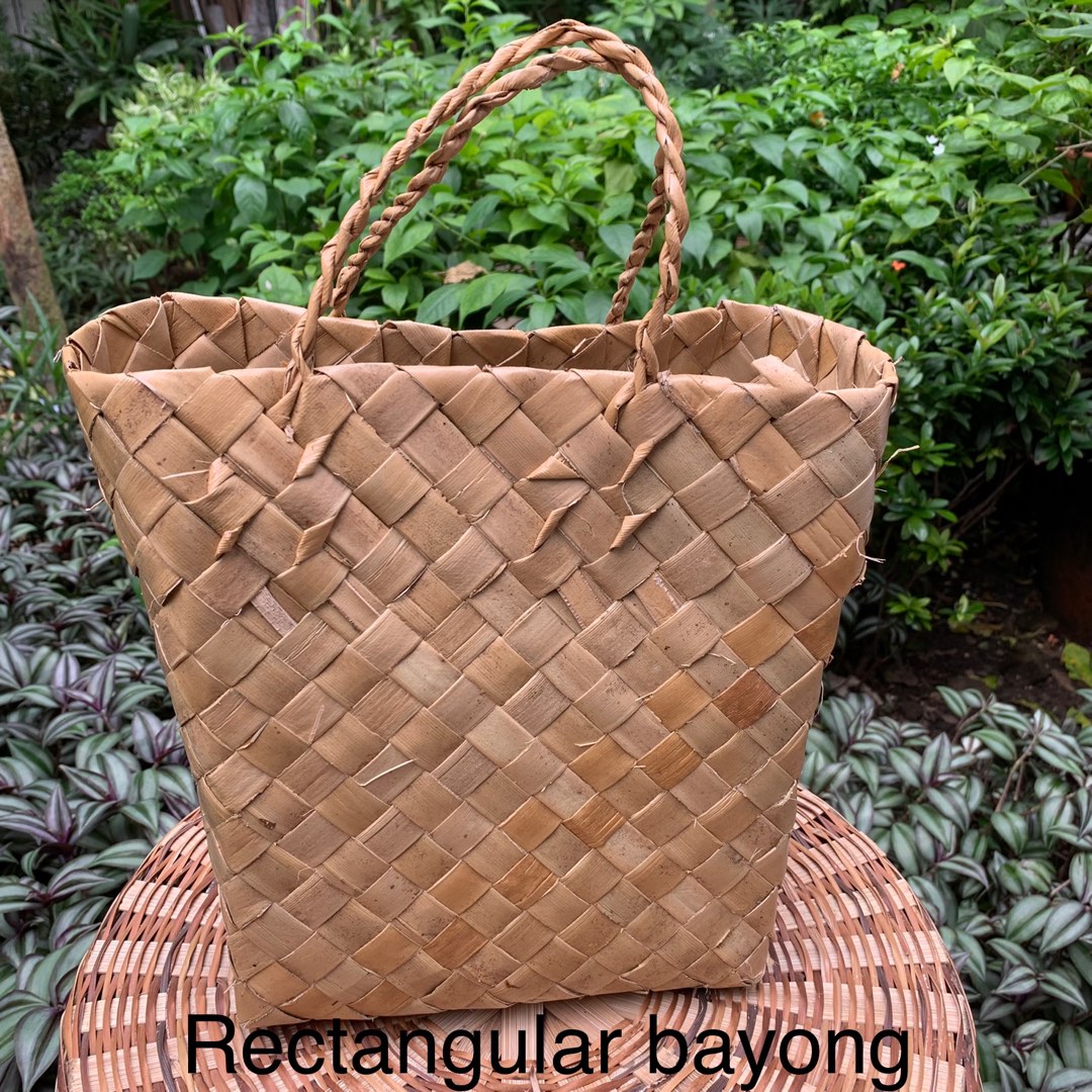 Rectangular Bayong Eco Friendly Natural Packaging Gift Basket Market Bags