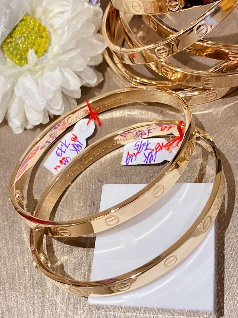 Screw Lock wide cartier Bangle 18k gold Women s Fashion Jewelry
