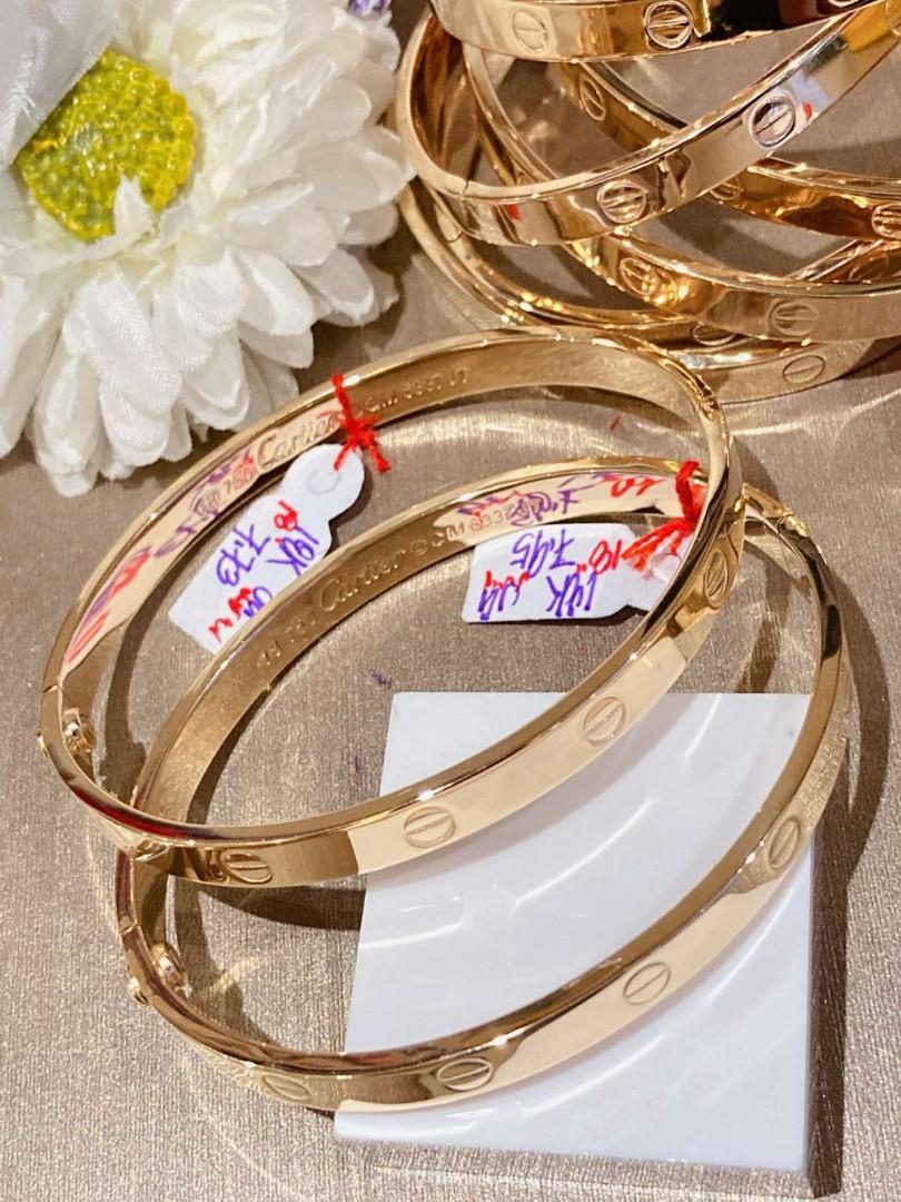 Screw Lock wide cartier Bangle 18k gold Women s Fashion Jewelry Organizers Bracelets on Carousell