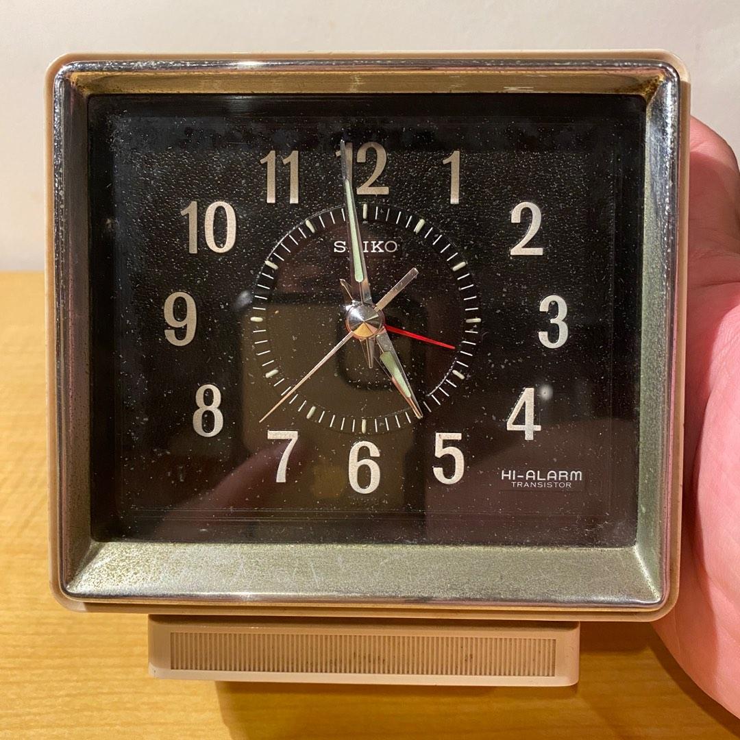 Seiko Hi Alarm Transistor desk clock vintage, Furniture & Home Living