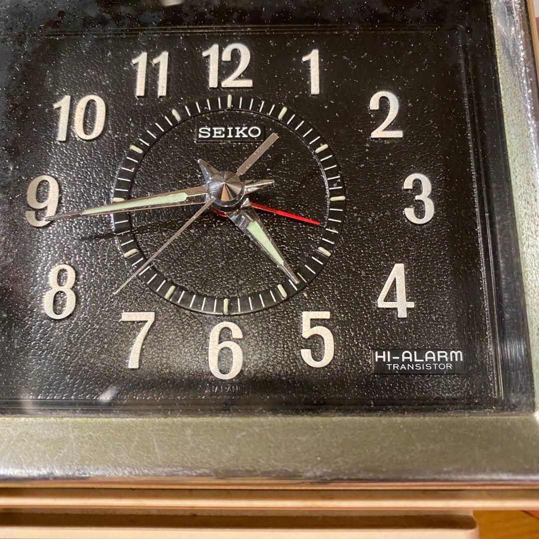 Seiko Hi Alarm Transistor desk clock vintage, Furniture & Home Living