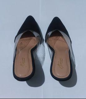 STEPICON (FARANISA) Sepatu Wanita Mules Chunky Heels / Hak Tahu / Hak Tebal 7cm Hitam