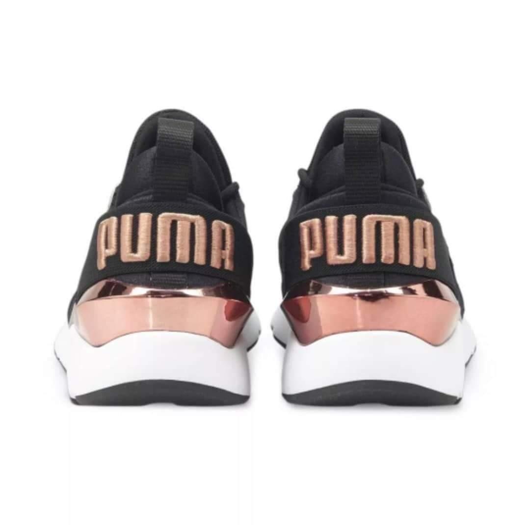 SIZE UK 3.5 PUMA WOMEN S MUSE X3 METALLIC EVOLUTION SNEAKERS