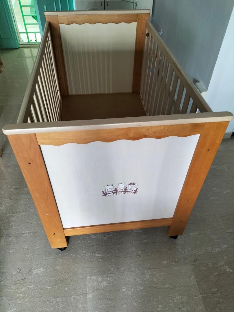 Solid wood baby cot, Babies & Kids, Baby Nursery & Kids Furniture, Cots ...