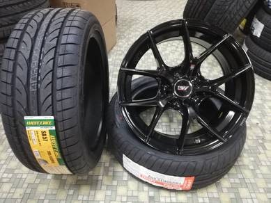 sport rim BBS 16 inch siap tayar baru 16, Auto Accessories on Carousell