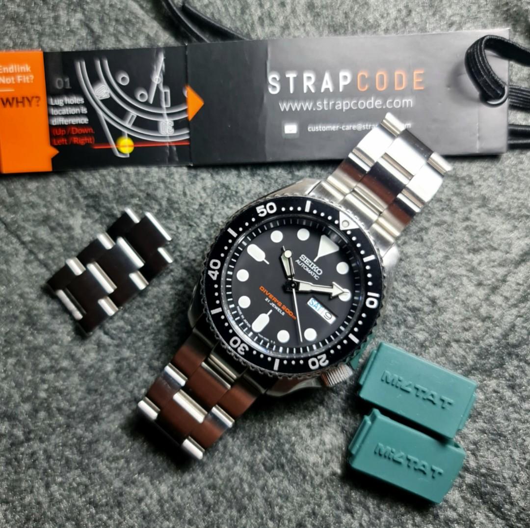 Strapcode Super Oyster for Seiko Skx, Men's Fashion, Watches