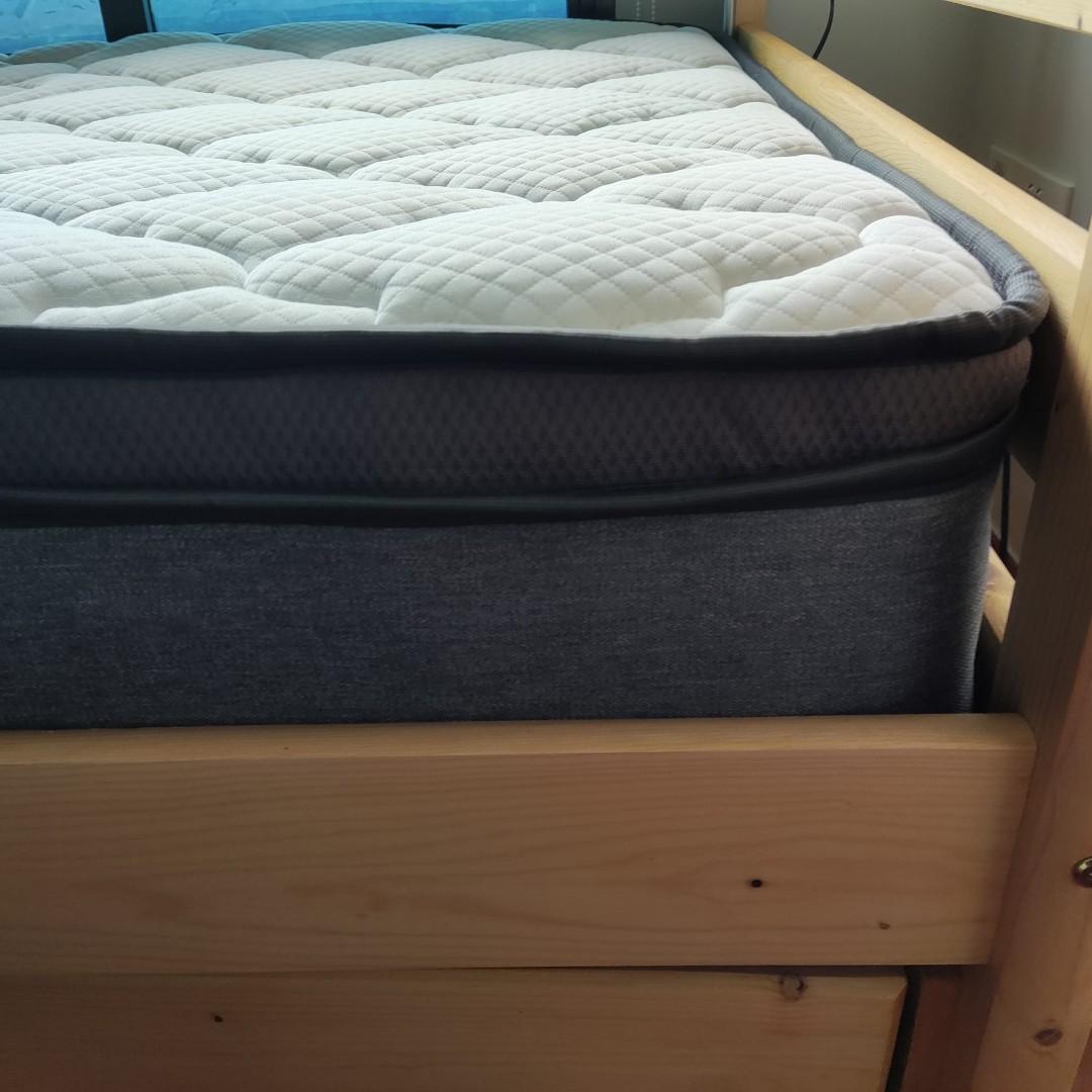 Super single mattress with topper foam, Furniture & Home Living