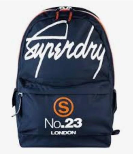 Superdry Montana Backpack (Category: Backpacks) located in Pasig City. Submitted by _macoys_ (Listing ID 1179780438, Image 2). Description: Superdry International Montana Backpack Size: L:30cm x H:45cm x W:13cm Condition: Brandnew 100% Authentic For shipping, at buyer's expense.