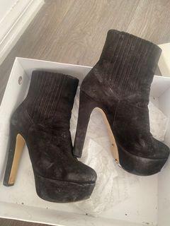 Tony Bianco Priya Suede Heeled Boots Size 7.5