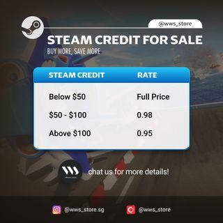 Top Up Steam Wallet Balance (All Region & Currency Available)