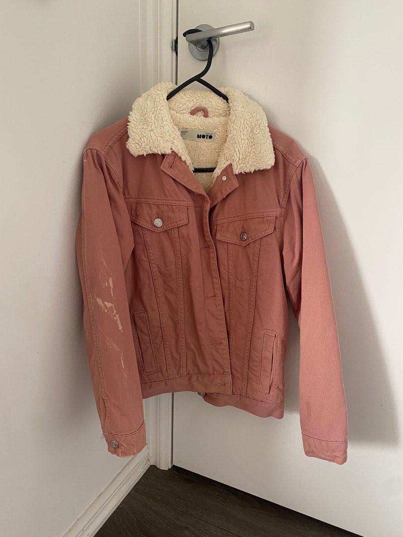 Pink corduroy sale jacket topshop