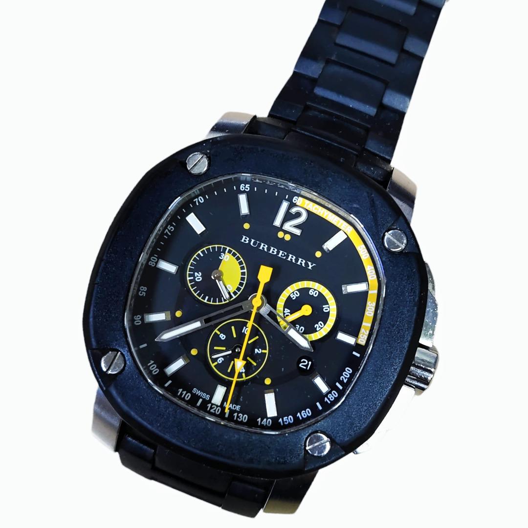 Mens gold sale burberry watch