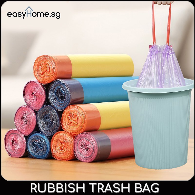 Trash Bag 45 x 50cm Drawstring Garbage Bag Rubbish Bag